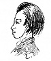 Rimbaud aux longs cheveux, dessin par Delahaye, 1871